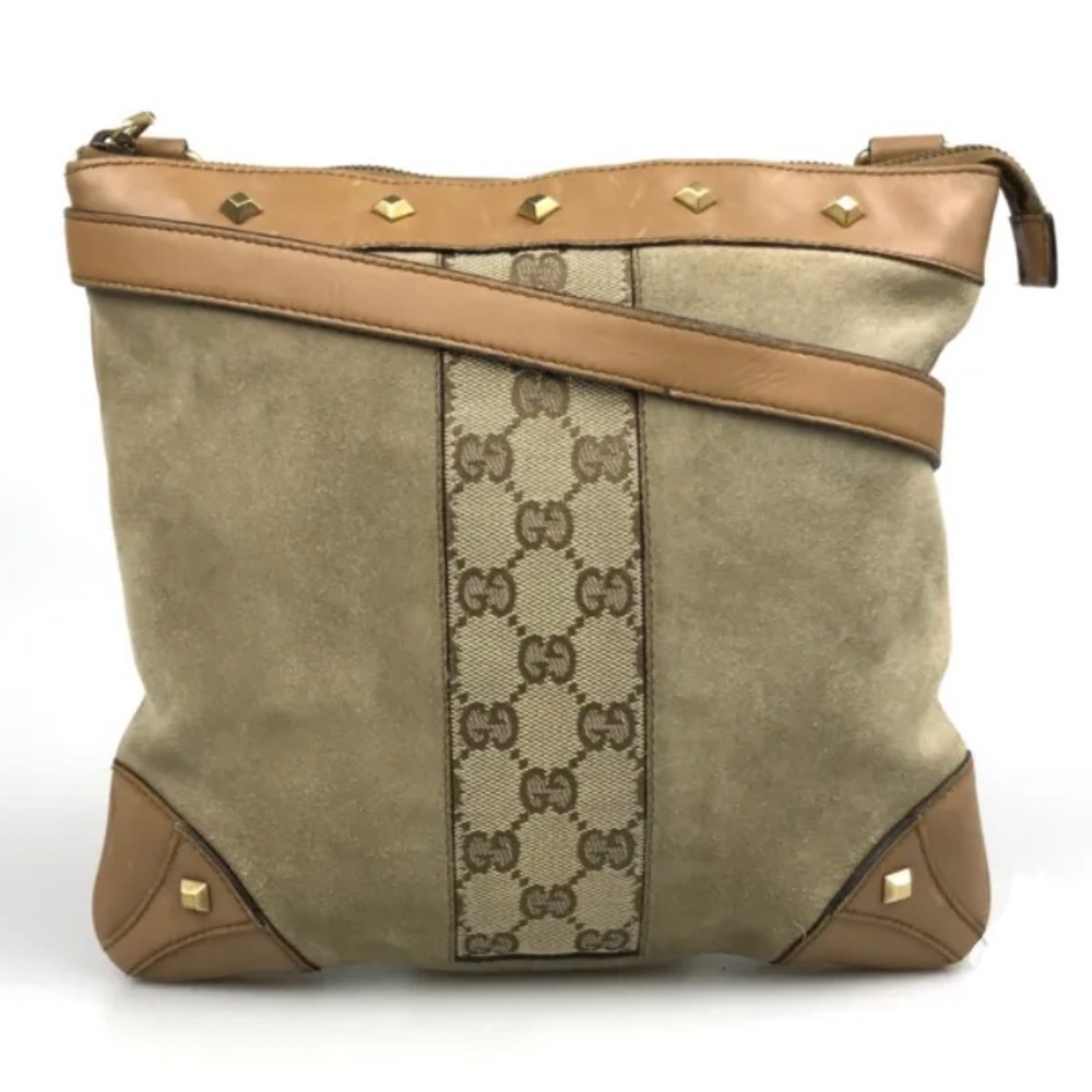 Authentic Gucci Crossbody Shoulder Bag Suede